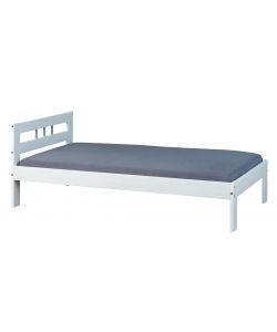 Fana Letto Singolo in Pino Massello Bianco 90x200 cm - Stile Moderno