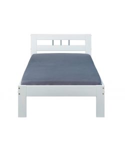 Fana Letto Singolo in Pino Massello Bianco 90x200 cm - Stile Moderno