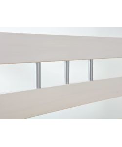 Fana Letto Singolo in Pino Massello Bianco 90x200 cm - Stile Moderno