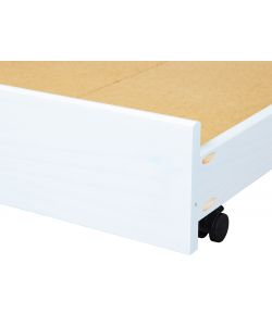 Inter Link Cassetto Estraibile Bianco 200 cm - Secondo Letto con Ruote - L 194 x P 94 x H 22 cm