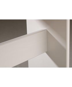 Inter Link Pino Massello Panca Bianco Marrone 110x37x45 - Buffet 2 Ante + 2 Cassetti 90x45x86H - Pino Massello Verniciato Ad Acqua Grigio + Top Marrone Seppia