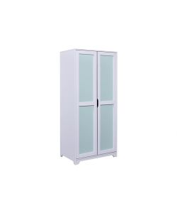 Inter Link Armadio Prati 2 ante grigio chiaro e verde menta 205 cm