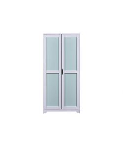 Inter Link Armadio Prati 2 ante grigio chiaro e verde menta 205 cm