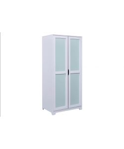 Inter Link Armadio Prati 2 ante grigio chiaro e verde menta 205 cm