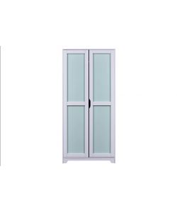 Inter Link Armadio Prati 2 ante grigio chiaro e verde menta 205 cm