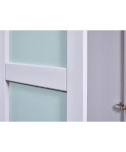 Inter Link Armadio Prati 2 ante grigio chiaro e verde menta 205 cm