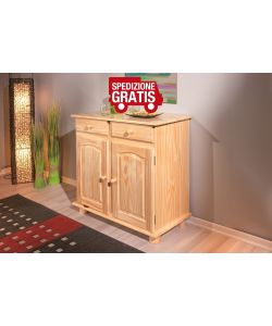 Credenza 2 ante e 2 cassetti Pamina 88 x 43 x 87 Naturale