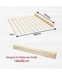 Rete a Doghe 140x200 cm in Legno