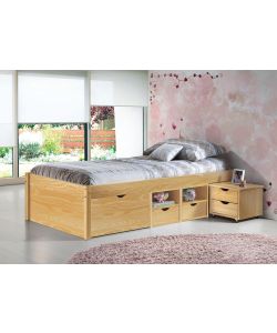 Letto 90 x 200 Naturale con doghe Class