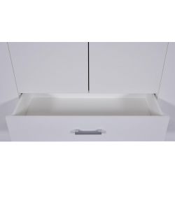 Inter Link Armadio Moderno Ranya Bianco con 4 Ante e 2 Cassetti - Spazioso e Funzionale