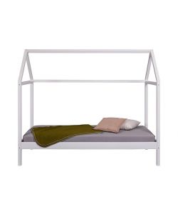 Inter Link Letto SunRoad in legno a casetta 90x200 bianco per bambini