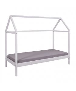 Inter Link Letto SunRoad in legno a casetta 90x200 bianco per bambini