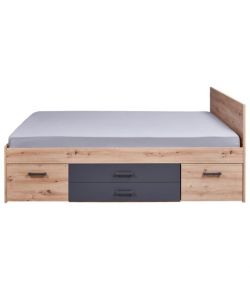 Letto Singolo Liora Quercia 144,4 x 205,4 x 93,3 cm