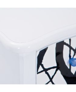 Com Classico Bianco in MDF e Legno Massiccio - 94 x 43,2 x 76,8 cm
