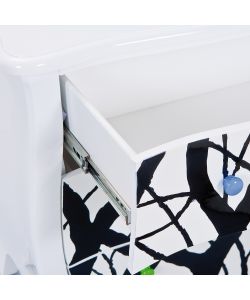 Com Classico Bianco in MDF e Legno Massiccio - 94 x 43,2 x 76,8 cm