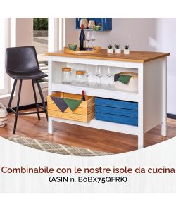 Inter Link Cassa in Legno Massello Impilabile 65x31,5x23cm Natura
