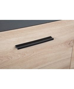 Credenza In Laminato Antracite + Frontale Quercia