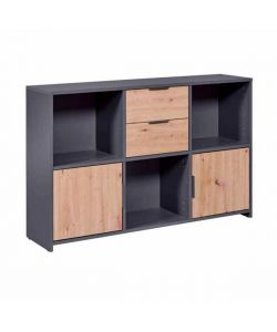 Inter Link - Mobile Pepeto 5 Ante Grigio Quercia 120x30x77 cm
