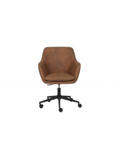 Poltrona Girevole Ed Elevabile Con Ruote Marrone