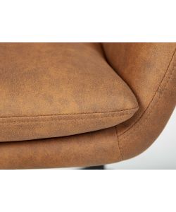 Poltrona Girevole Ed Elevabile Con Ruote Marrone