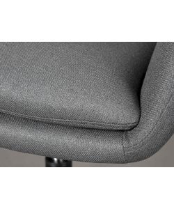 Poltrona Girevole Metallo nero 61,5X63X83,4-91