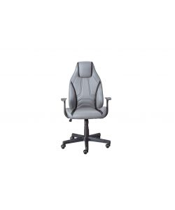 Poltrona Ufficio In Soffice Pu Grigio Bicolore 1 Classe