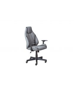 Poltrona Ufficio In Soffice Pu Grigio Bicolore 1 Classe