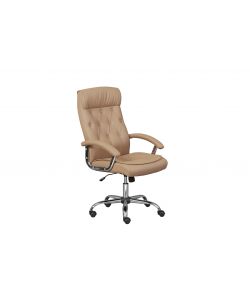 Poltrona Direzionale In Soffice Pu Beige Trapuntato  1 Classe