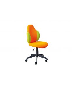 Poltroncina studio morbido PU arancio 58x56x92-102