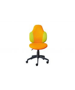 Poltroncina studio morbido PU arancio 58x56x92-102