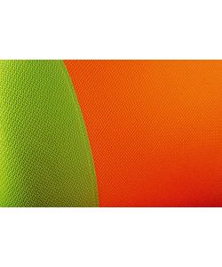 Poltroncina studio morbido PU arancio 58x56x92-102