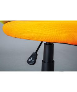 Poltroncina studio morbido PU arancio 58x56x92-102