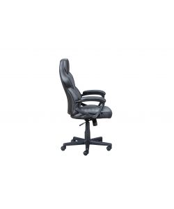 Poltrona Ufficio In Ecopelle Nero/Grigio