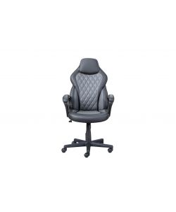 Poltrona Ufficio In Ecopelle Nero/Grigio