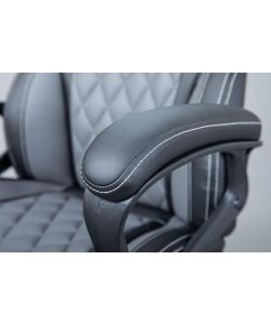 Poltrona Ufficio In Ecopelle Nero/Grigio