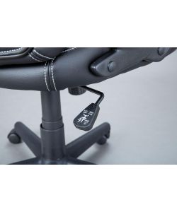 Poltrona Ufficio In Ecopelle Nero/Grigio