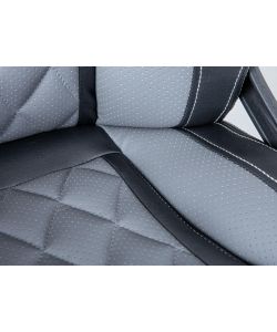 Poltrona Ufficio In Ecopelle Nero/Grigio