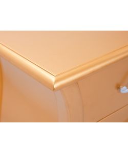 Barokko Com Oro 76x40x78 cm in Legno Massello con 3 Cassetti