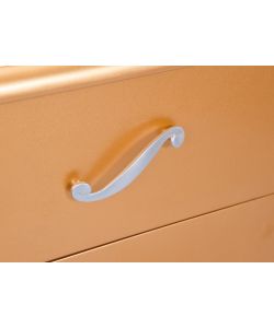 Barokko Com Oro 76x40x78 cm in Legno Massello con 3 Cassetti