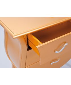 Barokko Com Oro 76x40x78 cm in Legno Massello con 3 Cassetti