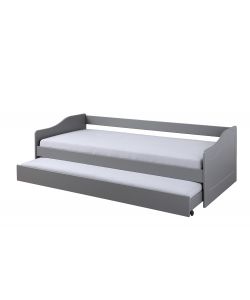 Inter Link Malte Divano Letto 90x200 Grigio - Divano con Letto Superiore e Cassone Estraibile - Pino Massello