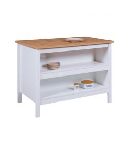 Tavolo Julina 124 x 75 x 91,5 cm Bianco e Quercia