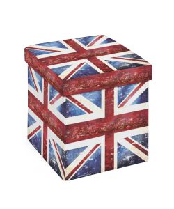 Scatola con coperchio 38 cm bandiera Union Jack