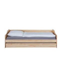 Inter Link Letto singolo con letto estraibile 90x200 cm naturale
