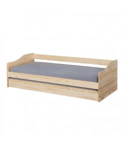 Inter Link Letto singolo con letto estraibile 90x200 cm naturale