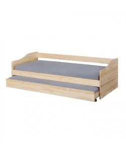 Inter Link Letto singolo con letto estraibile 90x200 cm naturale