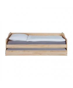 Inter Link Letto singolo con letto estraibile 90x200 cm naturale