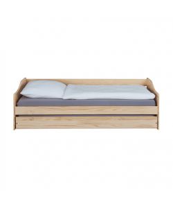 Inter Link Letto singolo con letto estraibile 90x200 cm naturale