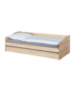Inter Link Letto singolo con letto estraibile 90x200 cm naturale