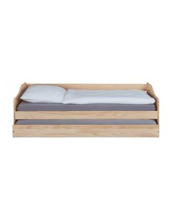 Inter Link Letto singolo con letto estraibile 90x200 cm naturale